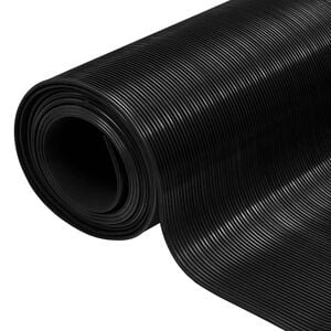 vidaXL Gulvm&aring;tte Sort 1,5 x 2 m Gummi