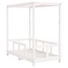 vidaXL sengeramme til juniorseng 70x140 cm massivt fyrretræ hvid