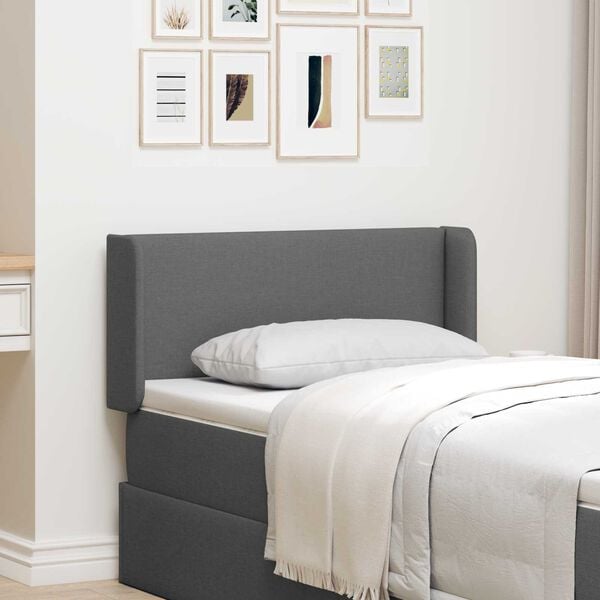 vidaXL Hovedg&aelig;rde&oslash;re D&aelig;mpet Gr&aring; 40,5 x 40,5 x 4 cm Stof