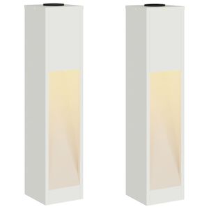 vidaXL Solar Led Sti Lys 2 stk. Varm hvid 18 x 18 x 80 cm