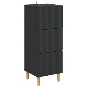 vidaXL Skuffeskab Sort 33 x 34,5 x 90 cm Konstrueret tr&aelig;