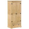 vidaXL kl&aelig;deskab Corona 76x50x170 cm massivt fyrretr&aelig;