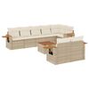 vidaXL sofas&aelig;t til haven 9 dele med hynder polyrattan beige