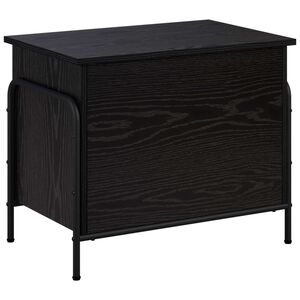 vidaXL Opbevaringskasse Sort eg 80 x 40 x 49,5 cm Konstrueret tr&aelig;
