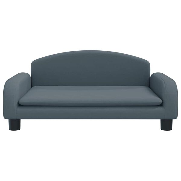 vidaXL sofa til b&oslash;rn 70x45x30 cm stof m&oslash;rkegr&aring;