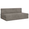 vidaXL Foldesofa seng Lysegr&aring; 203 x 152 x 15 cm Fl&oslash;jl