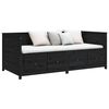 vidaXL daybed 75x190 cm massivt fyrretræ sort