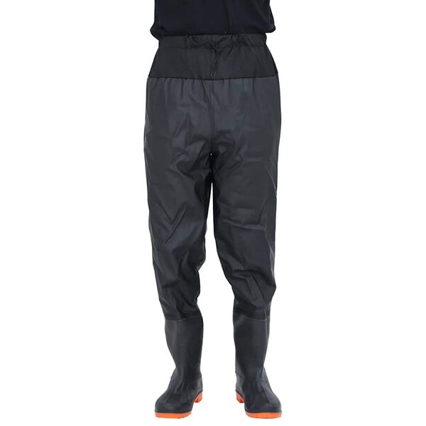 vidaXL waist waders med støvler str. 42 sort