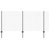 vidaXL Hegn med post Gr&aring; 1 x 25 m St&aring;l