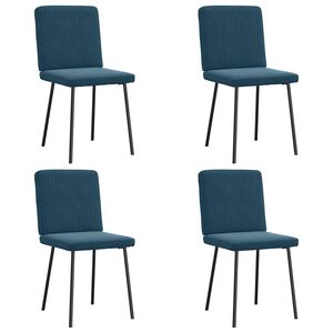vidaXL spisebordsstole 4 stk. velour bl&aring;