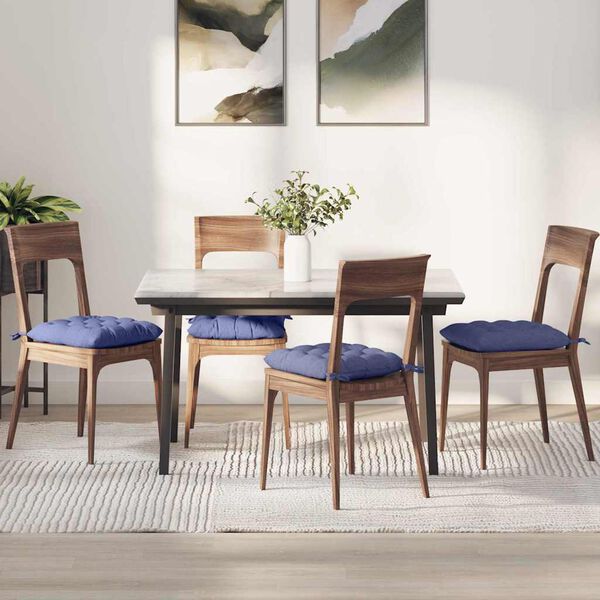 vidaXL S&aelig;depuder 4 pcs Jeans bl&aring; 40 x 40 x 6 cm Stof