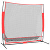 vidaXL b&aelig;rbart baseballnet 215x107x216 cm polyester sort og r&oslash;d