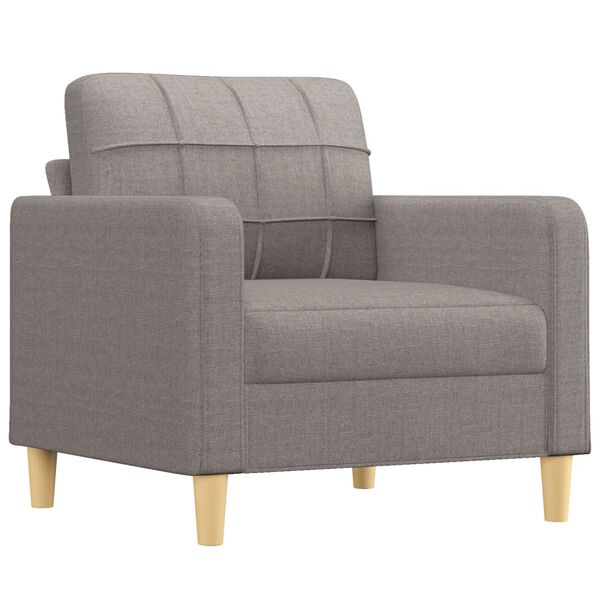 vidaXL sofastol med fodskammel 60 cm stof Gråbrun