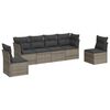 vidaXL sofas&aelig;t til haven 6 dele med hynder polyrattan gr&aring;