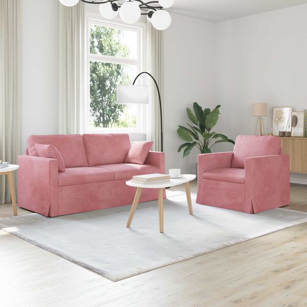 vidaXL Sofa 2 pcs Lyser&oslash;d 158 x 78 x 80 cm Fl&oslash;jl