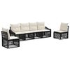 vidaXL Havesofa S&aelig;t 6 stk. Sort polyrattan