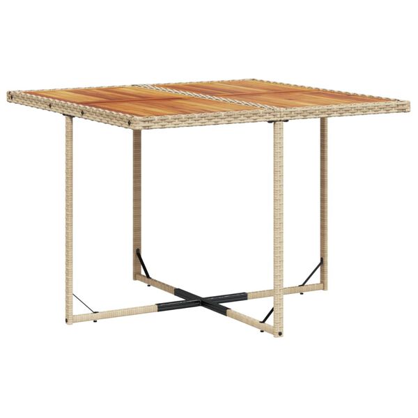 vidaXL spisebordss&aelig;t til haven 9 dele med hynder polyrattan beige