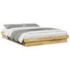 vidaXL Sengeramme uden madras 150x200 cm Massivt tr&aelig; Eg