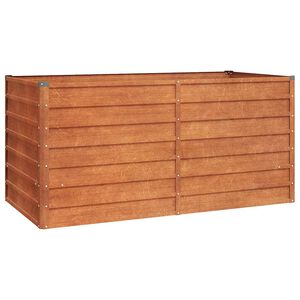 vidaXL h&oslash;jbed 160x80x77 cm cortenst&aring;l rustfarvet