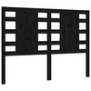 vidaXL sengeramme med sengegavl dobbelt massivt tr&aelig; sort
