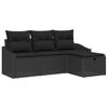 vidaXL Sofa S&aelig;t med pude 4 pcs polyrattan
