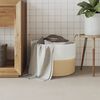 vidaXL opbevaringskurv &Oslash;51x33 cm bomuld beige og hvid