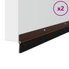 vidaXL Skruemonterede dørbørste tætninger 2 pcs Brun 100 cm