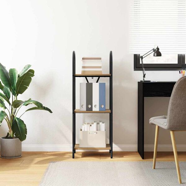 vidaXL Bogreol Artisan Egetr&aelig; 40 x 30 x 109 cm Konstrueret tr&aelig;