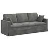 vidaXL Sofa 2 pcs M&oslash;rkegr&aring; 198 x 78 x 80 cm Fl&oslash;jl
