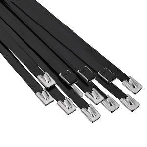 vidaXL Kabelb&aring;nd 12 stk. 7,9 x 450 mm Sort