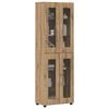 vidaXL Highboard med hylde FLORIN Artisan Egetr&aelig; 60 x 35 x 182 cm