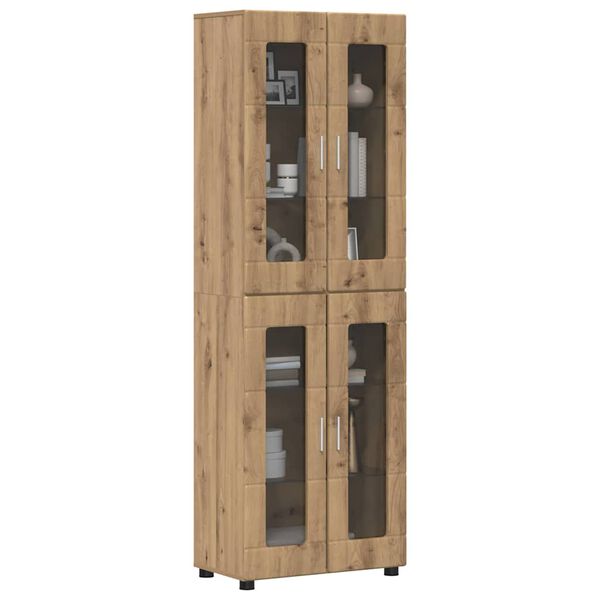 vidaXL Highboard med hylde FLORIN Artisan Egetr&aelig; 60 x 35 x 182 cm