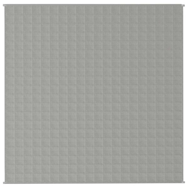 vidaXL tyngdetæppe 200x200 cm 9 kg stof grå
