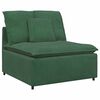 vidaXL modulopbygget sofacentermodul med hynder 100 cm m&oslash;rkegr&oslash;n