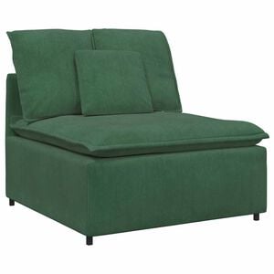 vidaXL modulopbygget sofacentermodul med hynder 100 cm m&oslash;rkegr&oslash;n