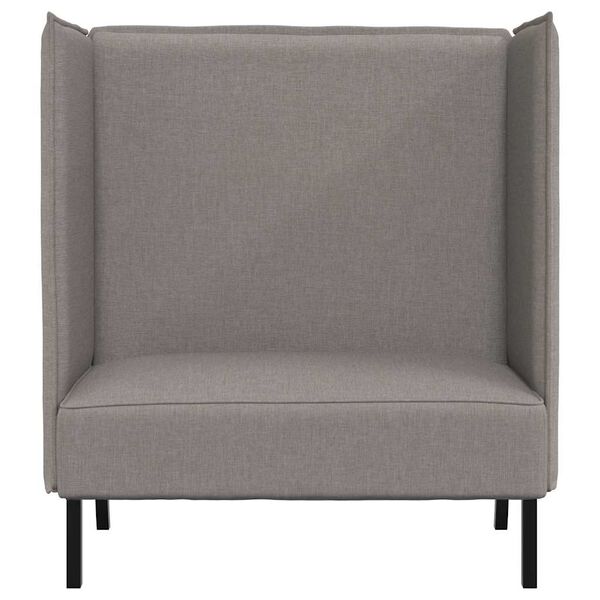 vidaXL H&oslash;j ryg sofa 101cm Gr&aring;brun Stof