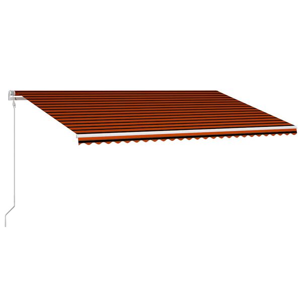 vidaXL foldemarkise med automatisk betjening 600 x 300 cm orange brun