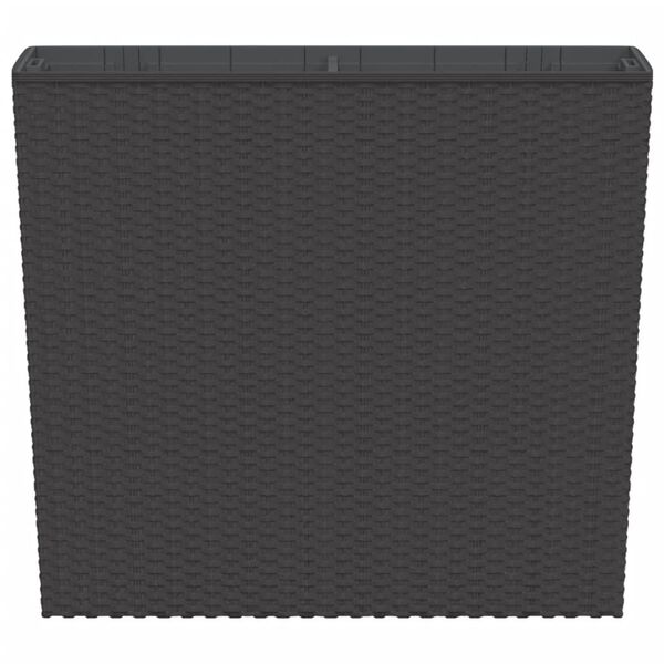 vidaXL plantekrukke 12/44 l udtagelig indsats PP rattanlook brun