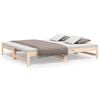 vidaXL daybed med udtr&aelig;k 75x190 cm massivt fyrretr&aelig;