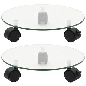 vidaXL plantevogne 2 stk. h&aelig;rdet glas 28 cm rund