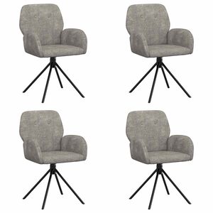 vidaXL Svingende Spisestole 4 stk. Faux Suede L&aelig;der Lysegr&aring;