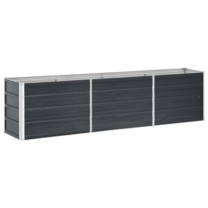vidaXL h&aelig;vet plantekasse 240x40x45 cm galvaniseret st&aring;l antracitgr&aring;