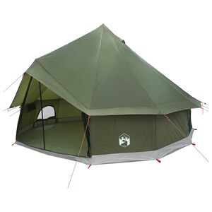 vidaXL Tipi telt 6-personers Olivengr&oslash;n Polyester og St&aring;l