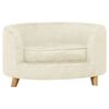 vidaXL hundesofa 69x49x40 cm plys cremefarvet
