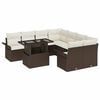 vidaXL Havesofa S&aelig;t 9 stk. Brun [Syntetisk]: Poly Rattan