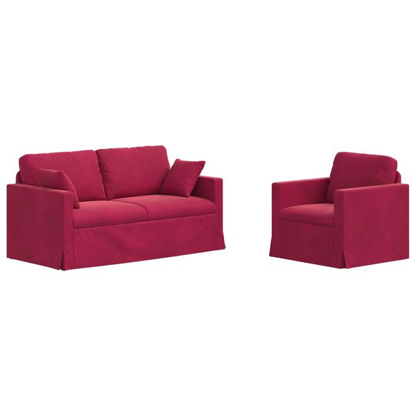 vidaXL Sofa 2 pcs Vinr&oslash;d 158 x 78 x 80 cm Fl&oslash;jl