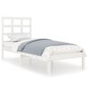 vidaXL sengeramme 75x190 cm Small Single massivt tr&aelig; hvid