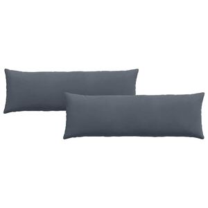 vidaXL Sofapuder 2 pcs M&oslash;rkegr&aring; 120 x 40 cm Velourstof