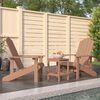 vidaXL Adirondack-stole med bord HDPE brun