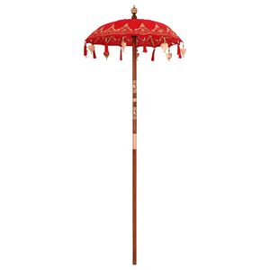 vidaXL Balinesisk Parasol R&oslash;d 125 x 125 x 260 cm